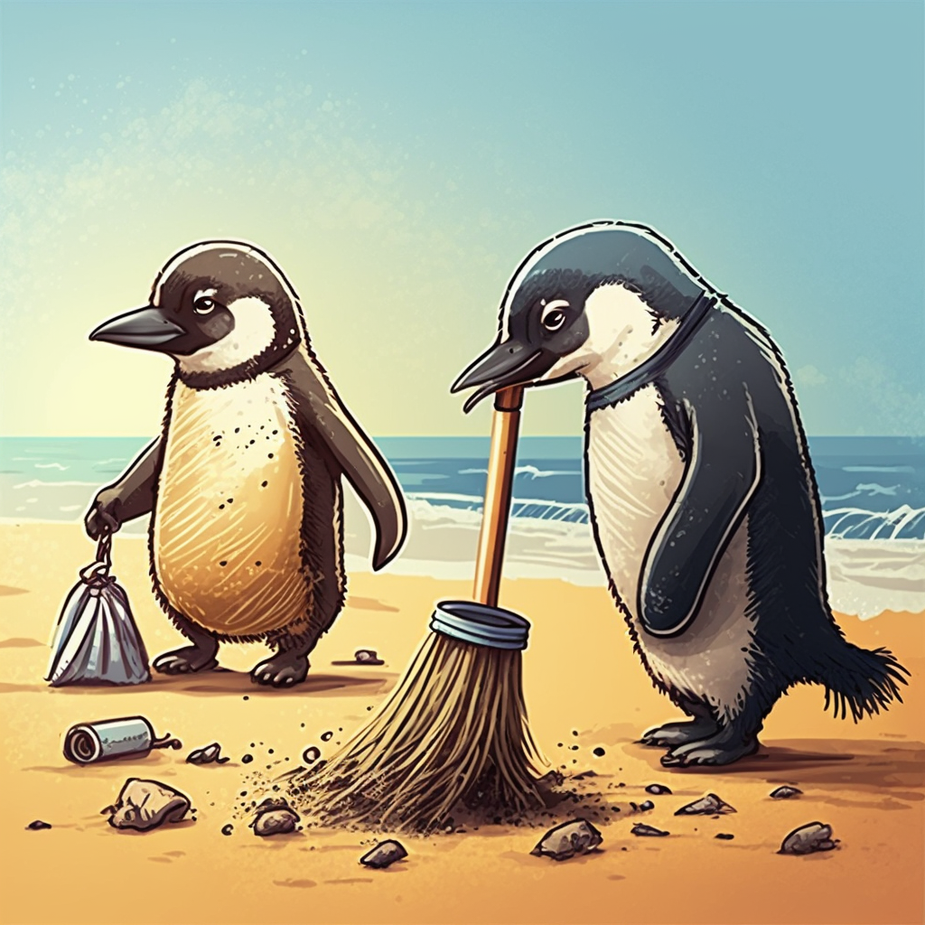 cleaning-penguins image